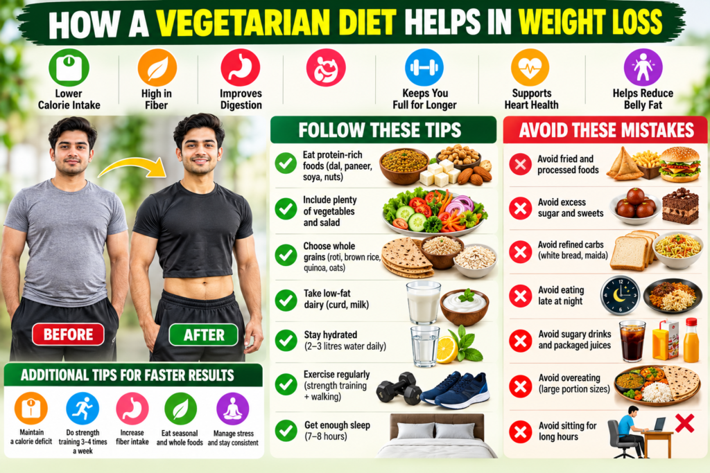 Vegetarian weight-loss tips, healthy food choices and common diet mistakes to avoid